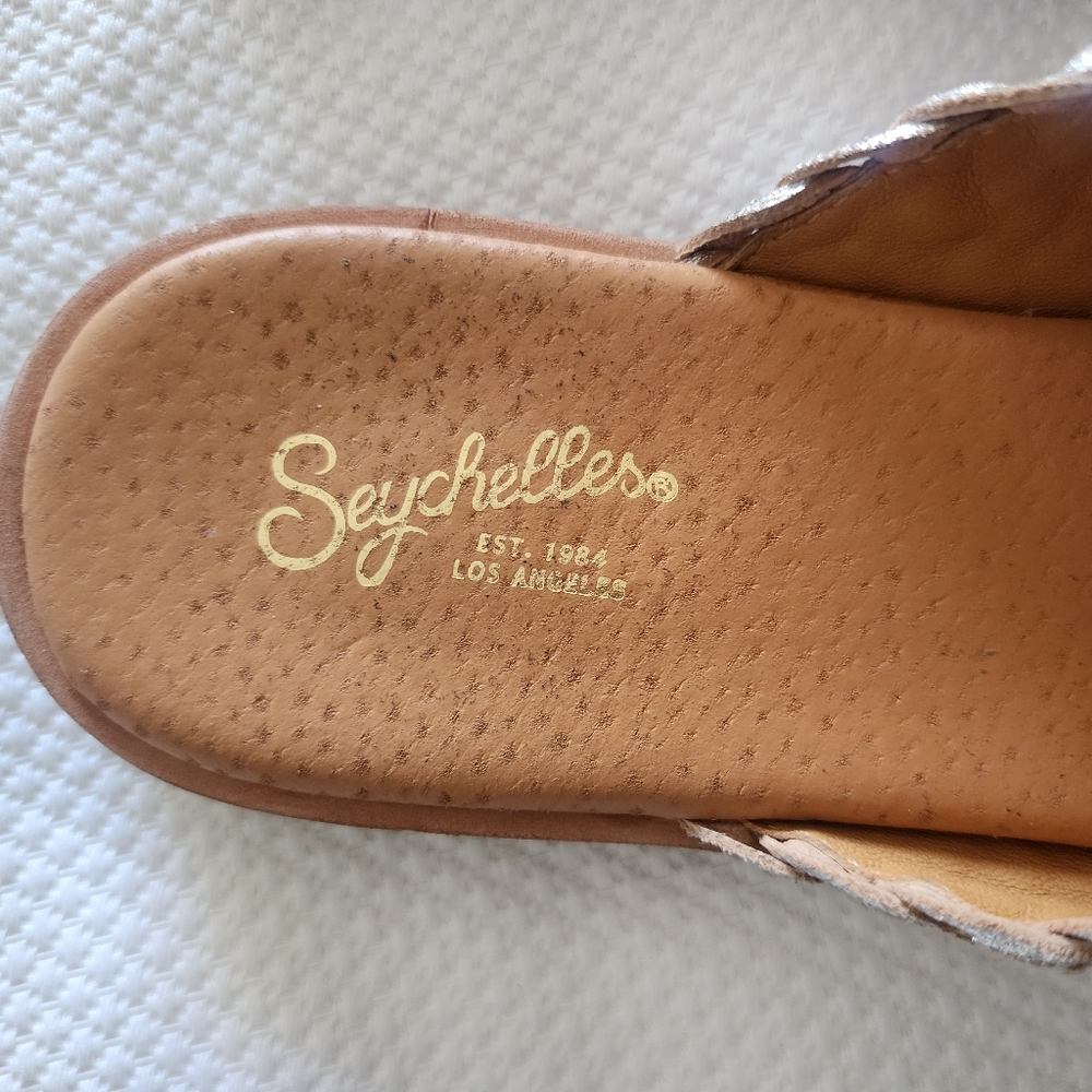 Seychelles Places To Go Free People Woven Golden Tan  Mules - Picture 5 of 12